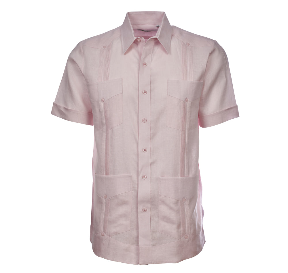 Men's Linen White Guayabera Havana Shirt - Island Importer